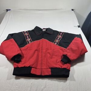 Rodeo America Black Red Jacket NFR Padded Western Jacket Men X Large Tough